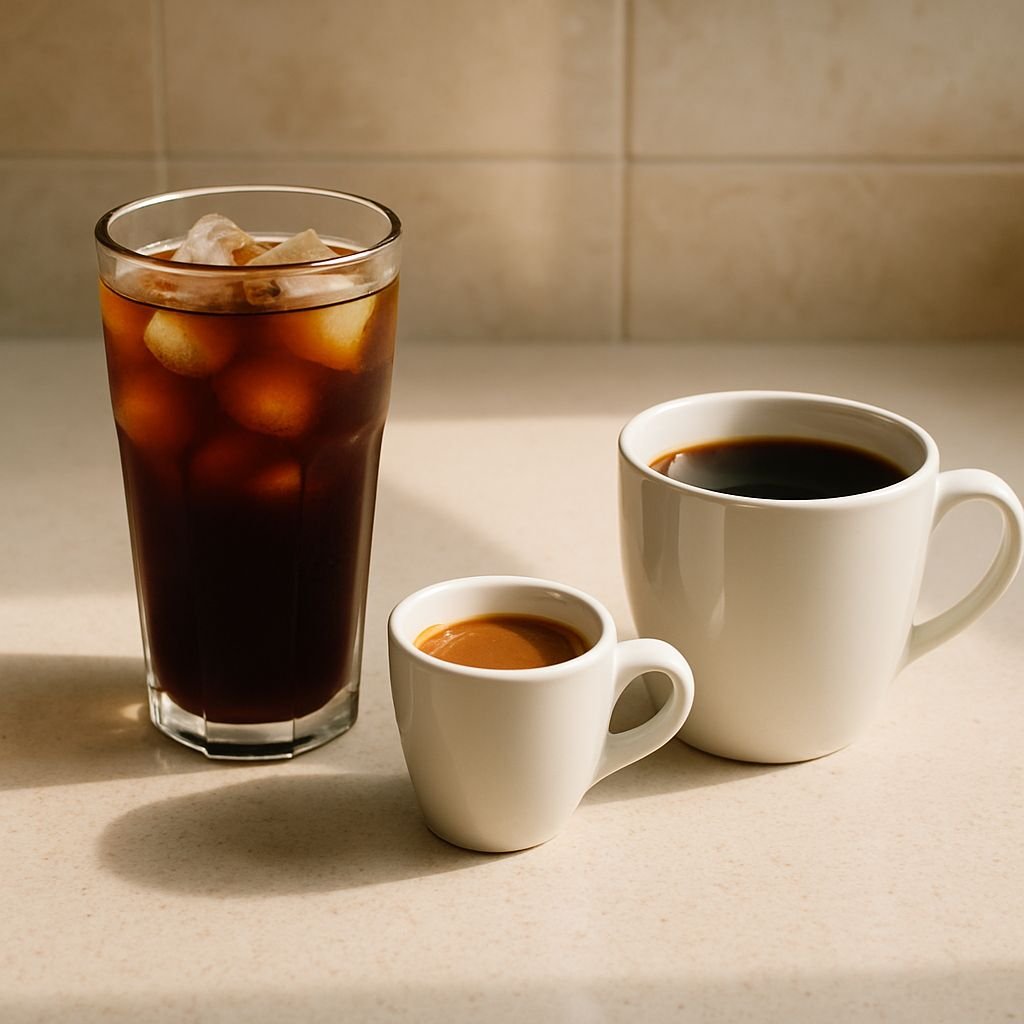 Cold brew, drip coffee, and espresso compared